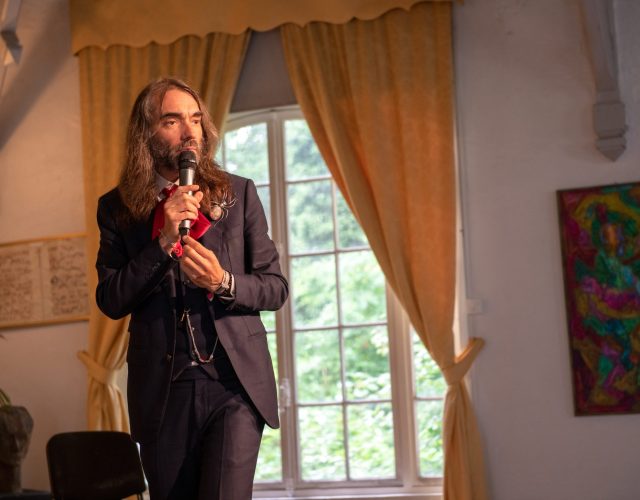 Le mathématicien Cédric Villani lors d'un colloque sur l'intelligence artificielle.