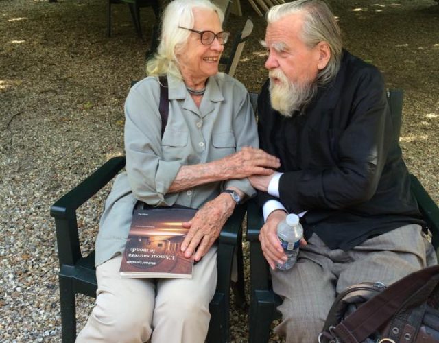 Le comédien Michael Lonsdale et Suzanne